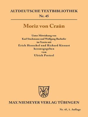cover image of Moriz von Craûn